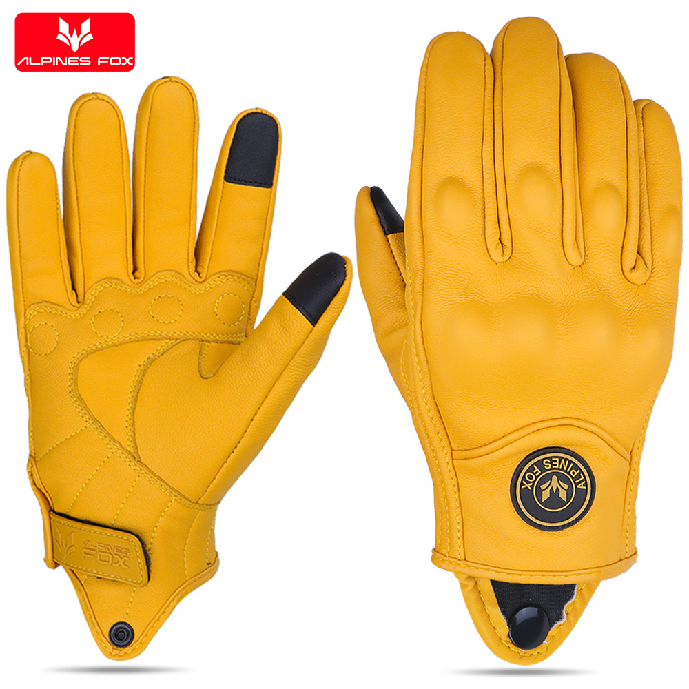 Horse Riding Glove - Vintage Motorcycle Leather Gloves Men Women