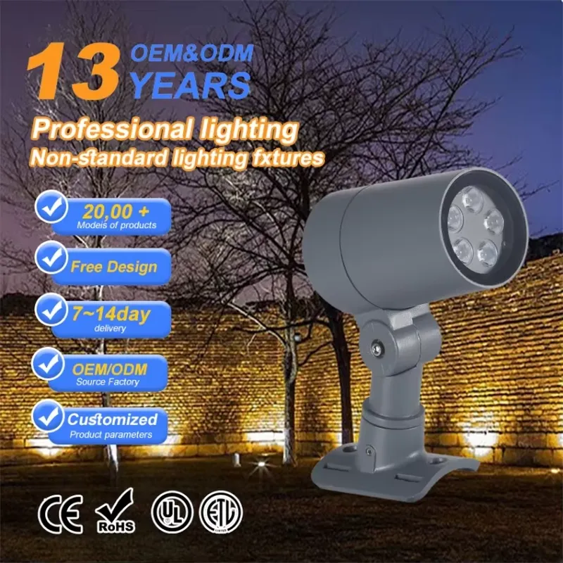 Outdoor Spotlight - 12W IP65 Outdoor Garden Landscape Spike