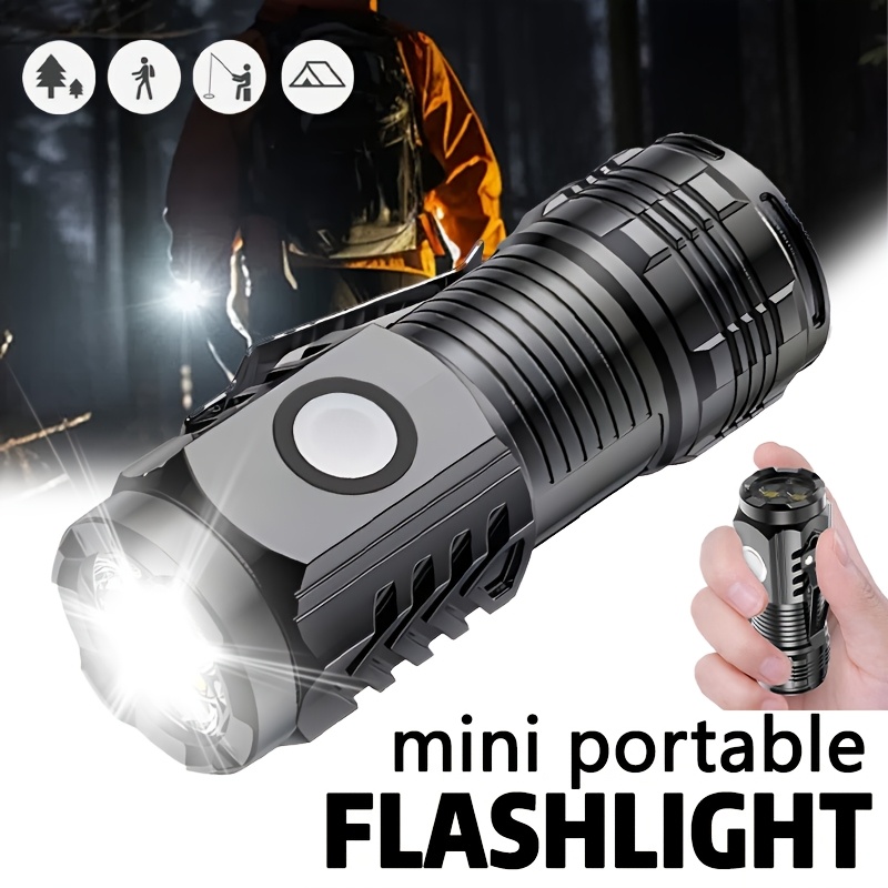 Outdoor Spotlight - Mini 3LED Flashlight With Pen Clip，Night