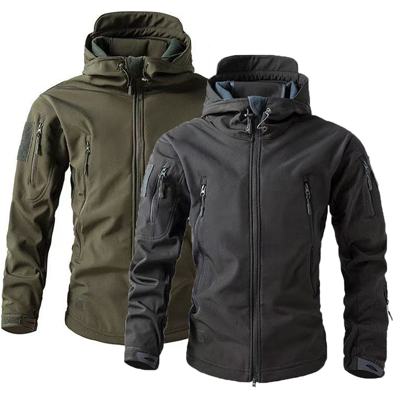 Outdoor Sport Coat - Men's Winter Autumn Warm Softshell Fleece