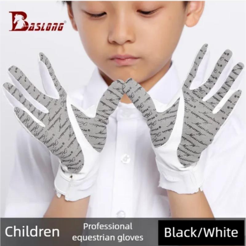 Horse Riding Glove - Baslong Kids Equestrian Gloves Silicone Non-Slip