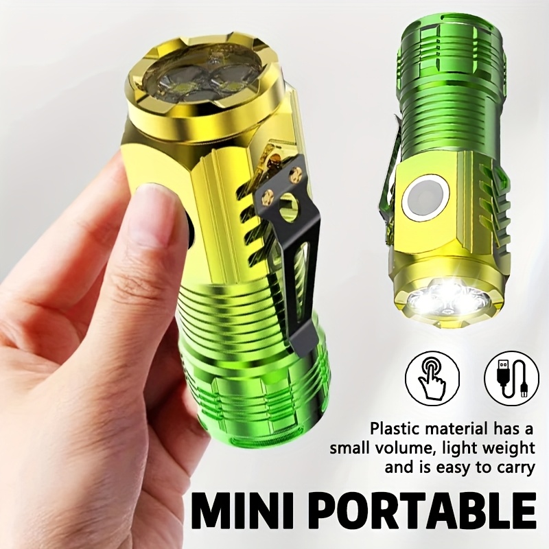 Outdoor Spotlight - Mini 3LED Flashlight With Pen Clip，Night