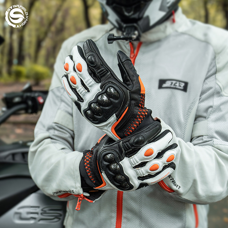 SFK Orange Motorcycle Gloves C - Horse Riding Glove ulasan dan harga