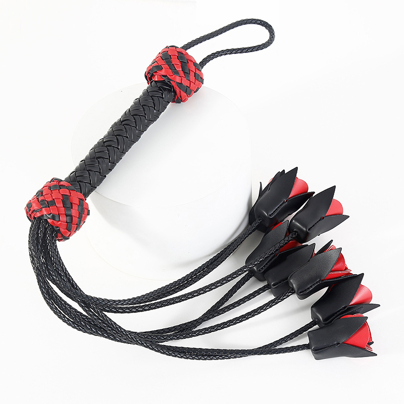 64.5cm Leather Handle Rose Top - Riding Crop Dressage ulasan dan harga