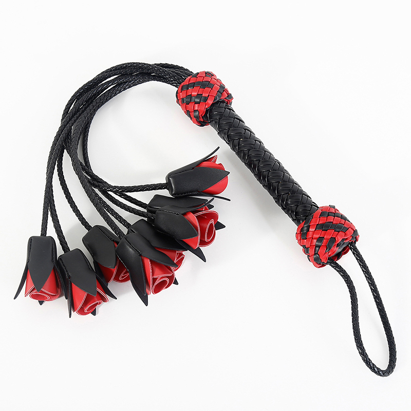 64.5cm Leather Handle Rose Top - Riding Crop Dressage ulasan dan harga