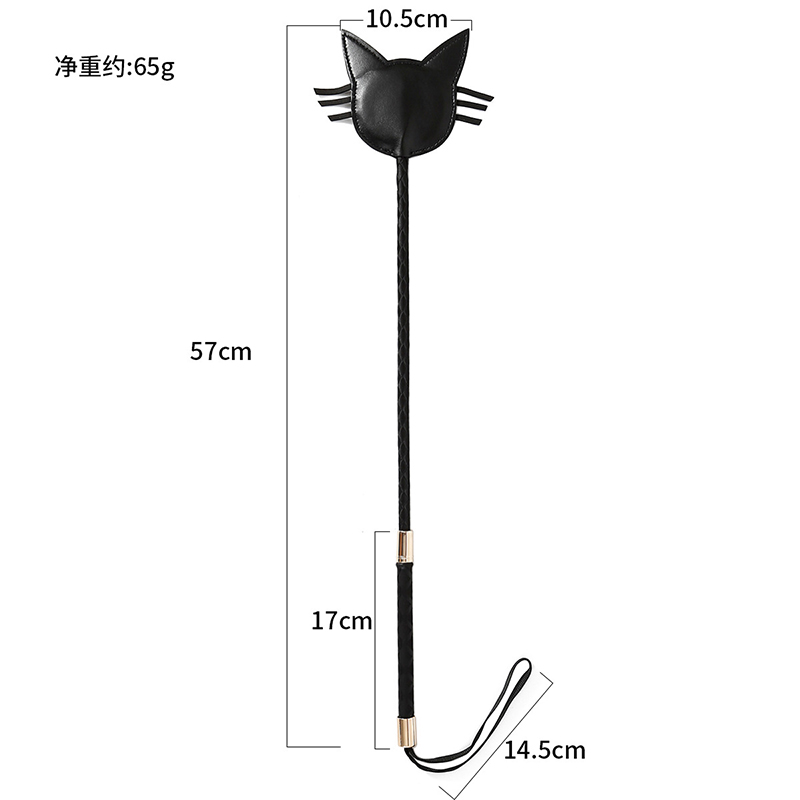 57CM Cat Shape Top Leather Lon - Riding Crop Dressage ulasan dan harga