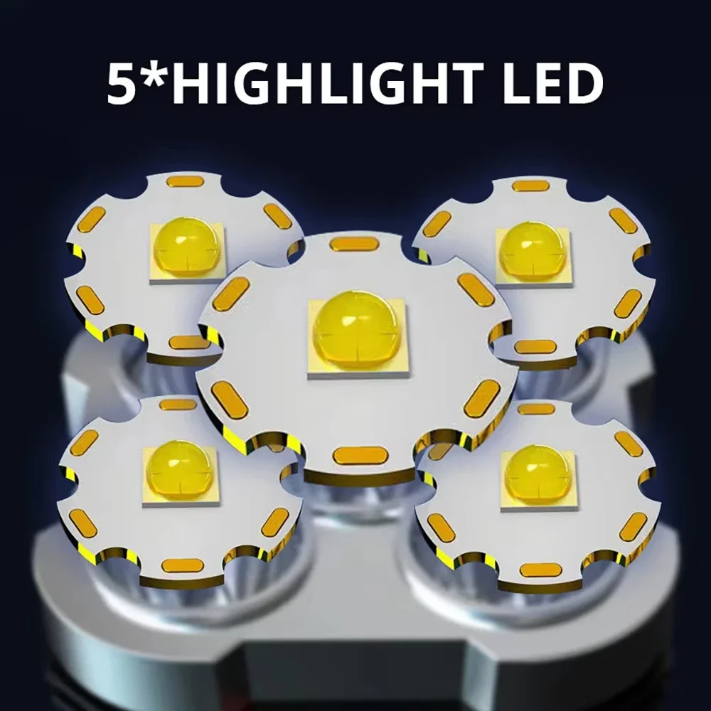 5 LED High Power Led Flashligh - Outdoor Spotlight ulasan dan harga