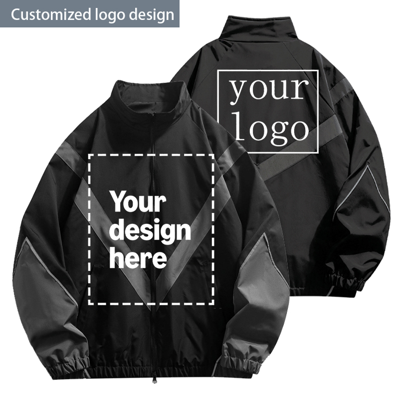 Men's Zipper Stand-Collar Raci - Outdoor Sport Logo ulasan dan harga