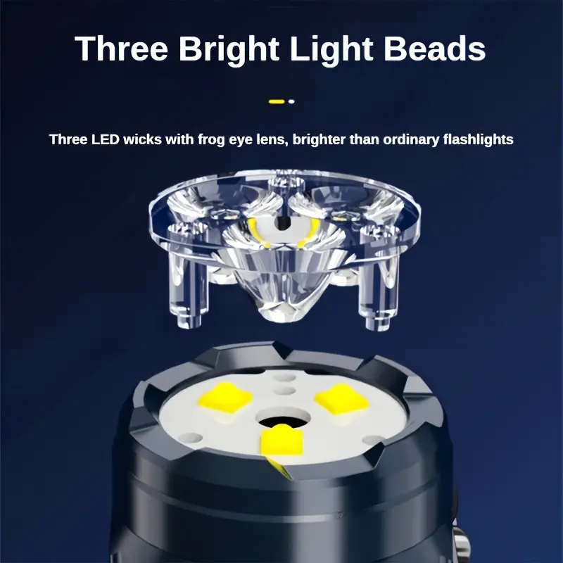 Mini 3LED Flashlight With Pen  - Outdoor Spotlight ulasan dan harga