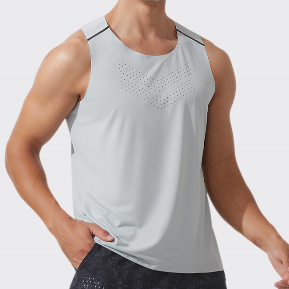 Men Gym Vest Quick Dry Running - Outdoor Sport Logo ulasan dan harga