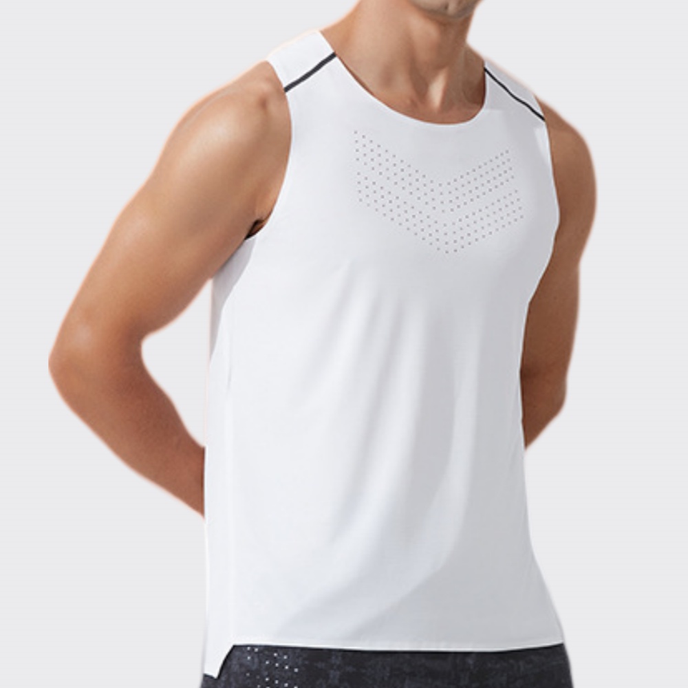 Men Gym Vest Quick Dry Running - Outdoor Sport Logo ulasan dan harga