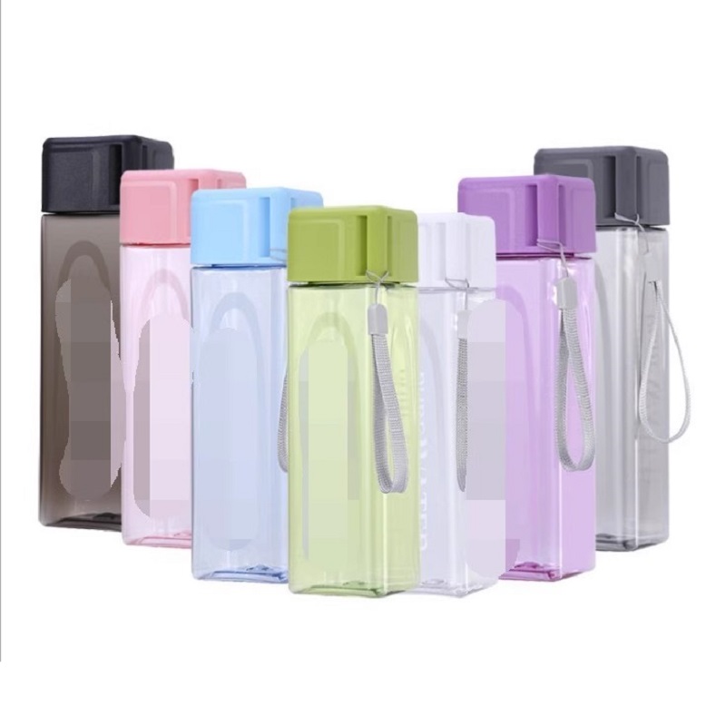 450ml,1pcs Clear Square Drinki - Outdoor Sport Glass Water Bottle ulasan dan harga