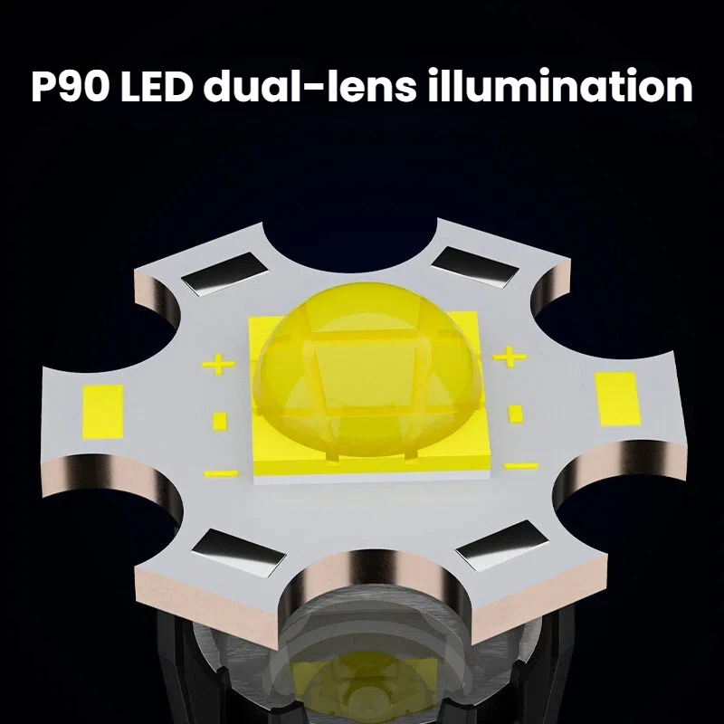 High-power P90 LED Flashlight  - Outdoor Spotlight ulasan dan harga