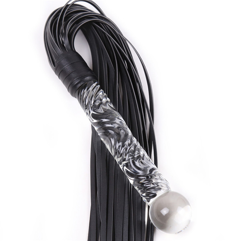 70cm Glass Handle Black Leathe - Riding Crop Dressage ulasan dan harga
