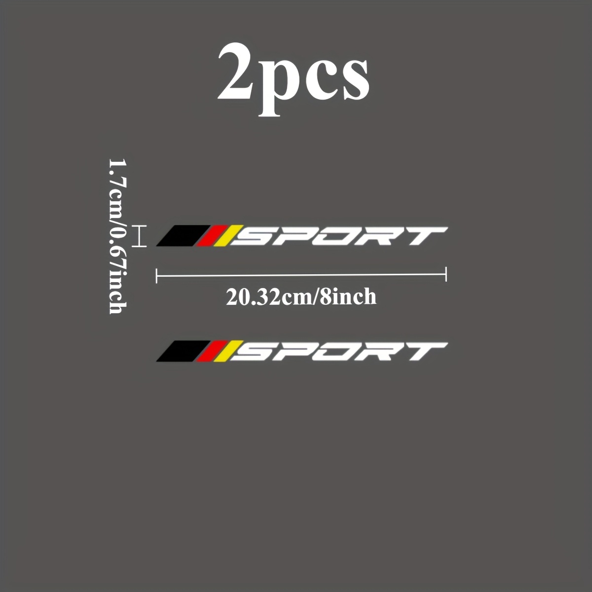 2PCS SPORT Logo 2D Flat Sticke - Outdoor Sport Logo ulasan dan harga