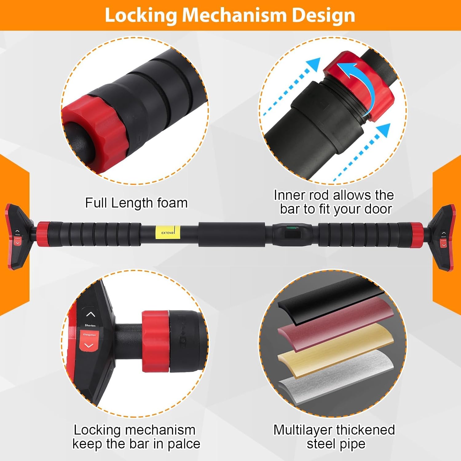 Pull-Up Bar,Chin Up Bar for Do - Outdoor Sport Bar ulasan dan harga