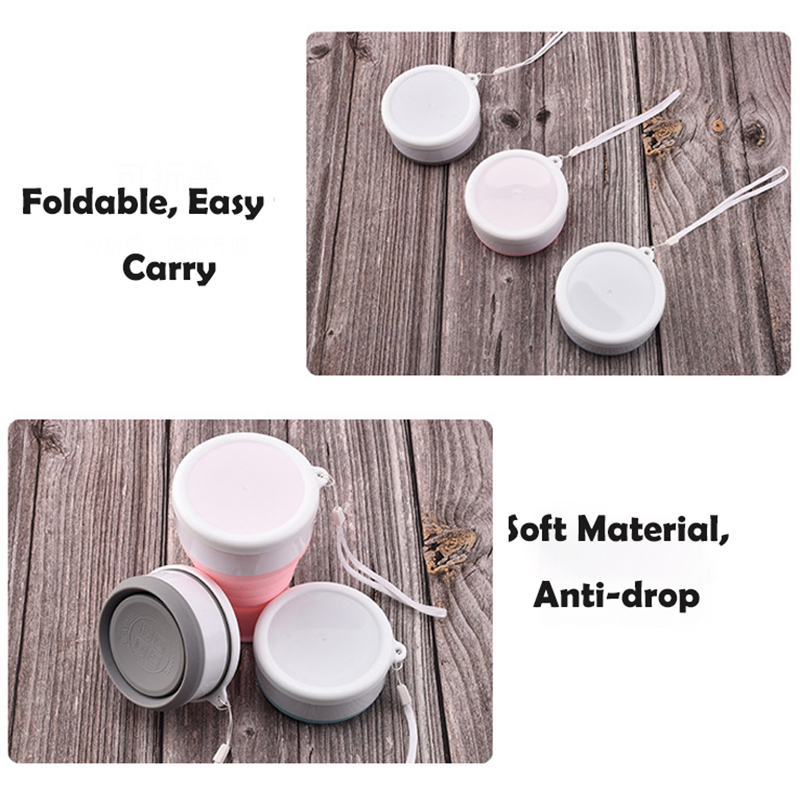 200Ml Silicone Folding Glass C - Outdoor Sport Glass Water Bottle ulasan dan harga
