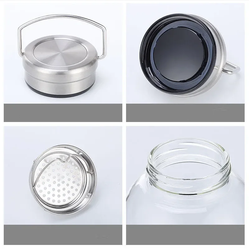 2L Glass Water Bottle with Str - Outdoor Sport Glass Water Bottle ulasan dan harga