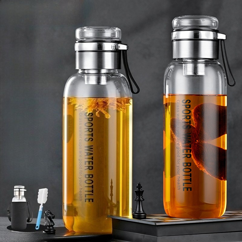 1.0/1.2 L Glass Water Bottle w - Outdoor Sport Glass Water Bottle ulasan dan harga
