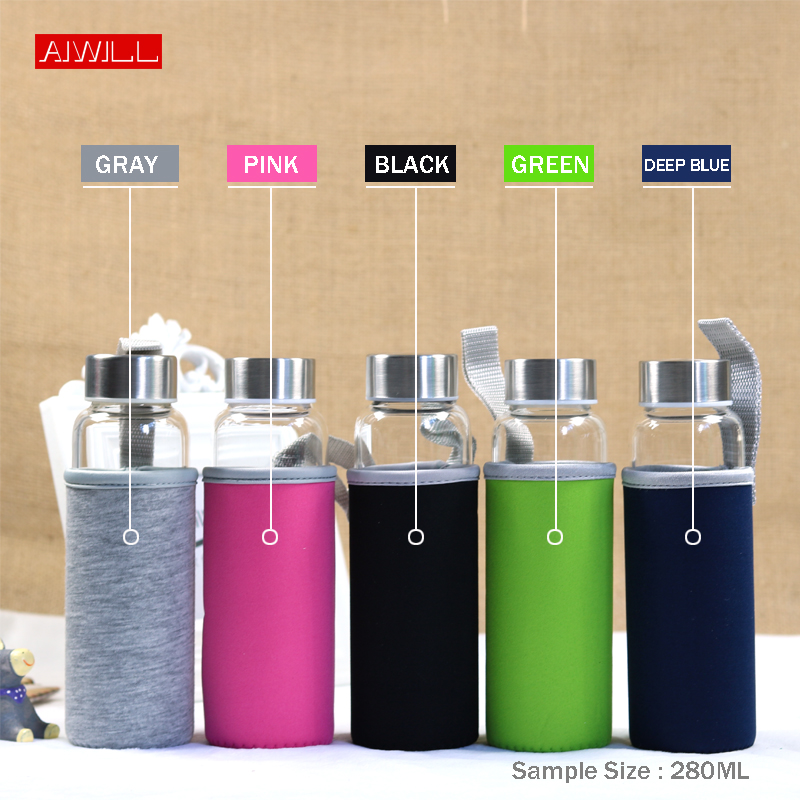 AIWILL Hot Selling Glass Sport - Outdoor Sport Glass Water Bottle ulasan dan harga
