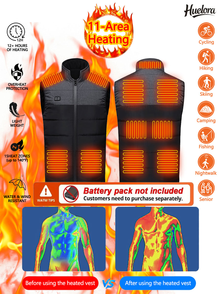 11 Area Heated Stand-collar Ve - Outdoor Sport Coat ulasan dan harga